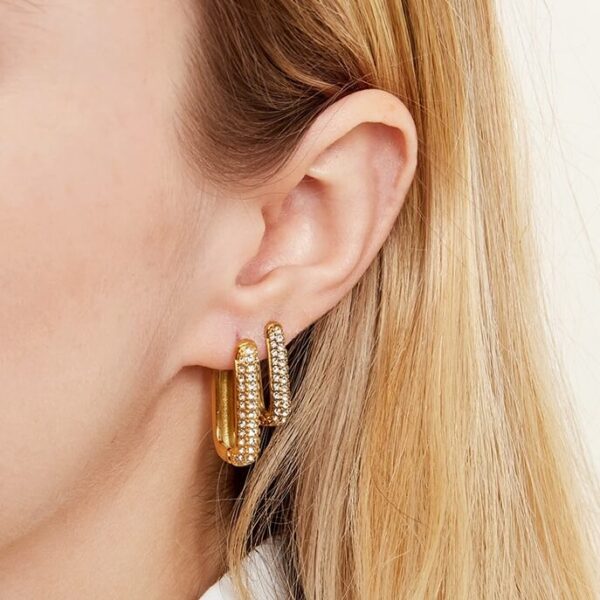 Oorbel Shimmer Spark Klein Goud - Afbeelding 2