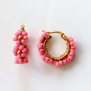 Daisy Hoops Roze