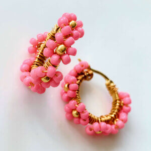 Daisy Hoops Roze