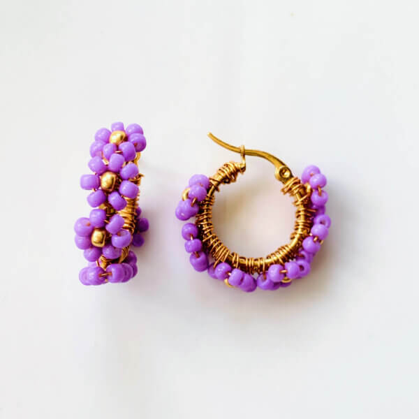 Daisy Hoops Paars