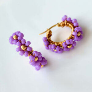 Daisy Hoops Paars