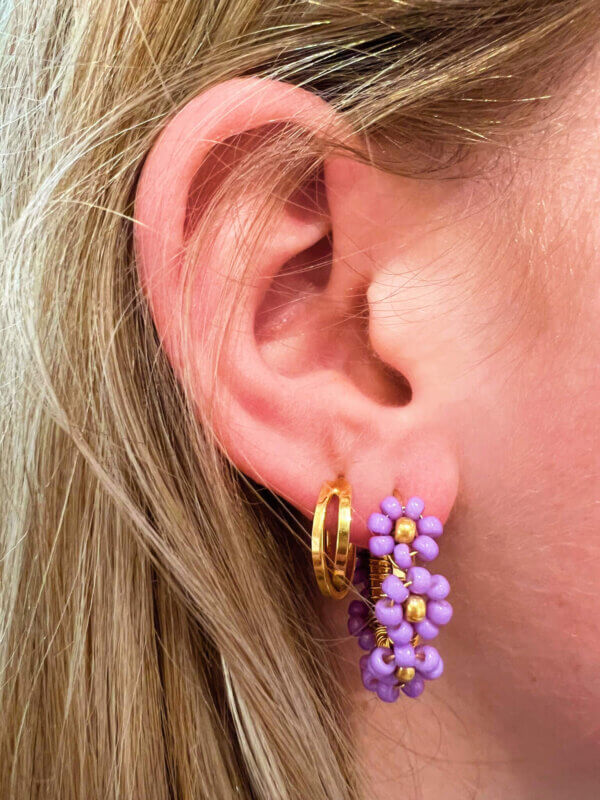Daisy Hoops Paars - Afbeelding 3