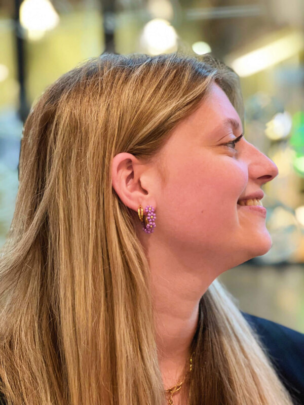 Daisy Hoops Paars - Afbeelding 4
