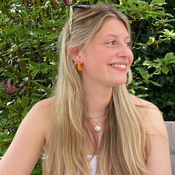 Daisy Hoops Oranje - Afbeelding 3